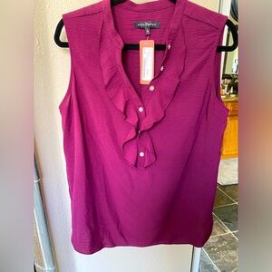 Supply & Demand Ruffle Sleeveless Top